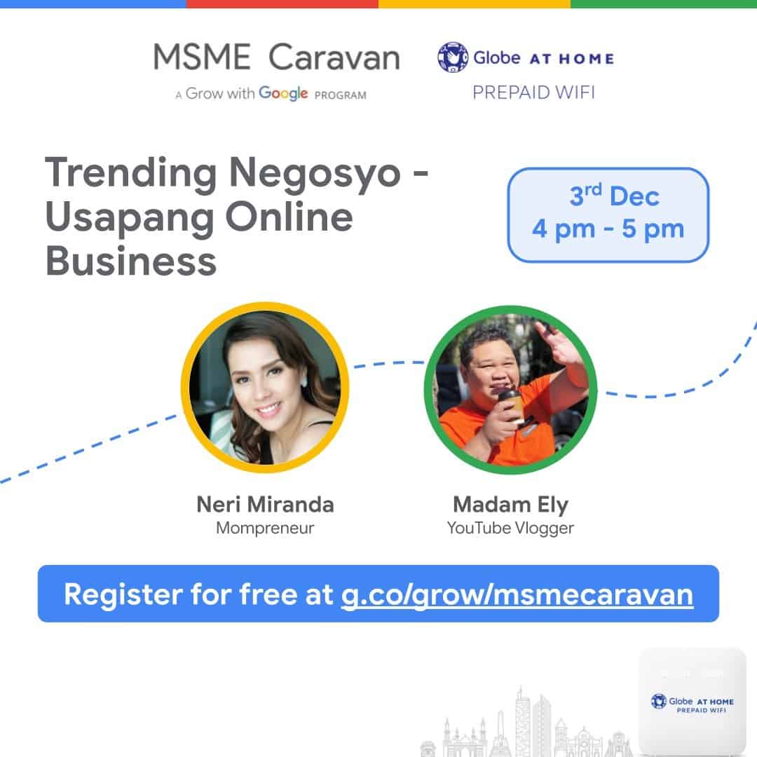 Make extra income from home with Globe At Home and Google Negosyo Talk!