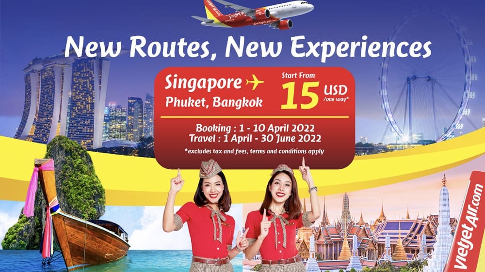 Thai Vietjet soars high in the Asian skies, offers new flight routes to and fro SG, Bangkok and Phuket